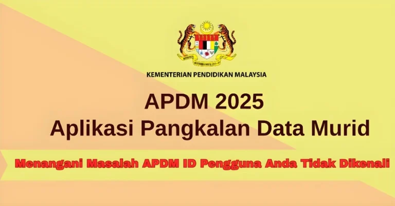 Menangani Masalah APDM 2025: ID Pengguna Anda Tidak Dikenali