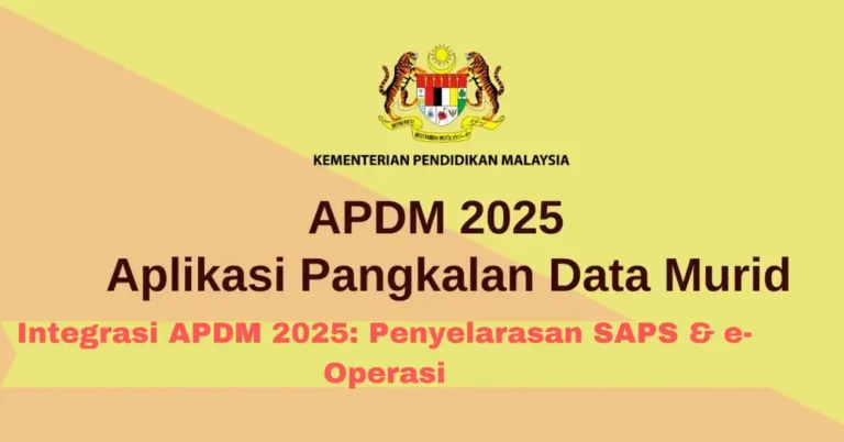 Integrasi APDM 2025: Penyelarasan SAPS & e-Operasi