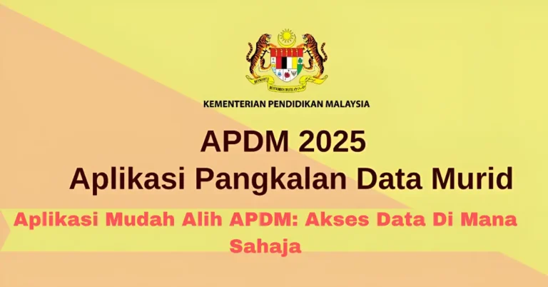 Aplikasi Mudah Alih APDM: Akses Data Di Mana Sahaja