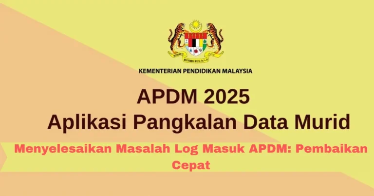 Menyelesaikan Masalah Log Masuk APDM: Pembaikan Cepat