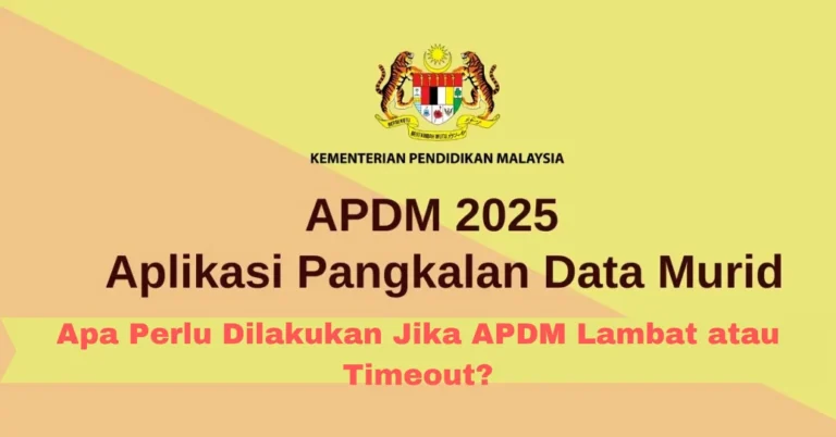 Apa Perlu Dilakukan Jika APDM Lambat atau Timeout?